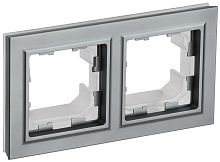 Рамка универсальная IEK Brite РУ-2-БрС-44 2-м. IP44 сталь картинка